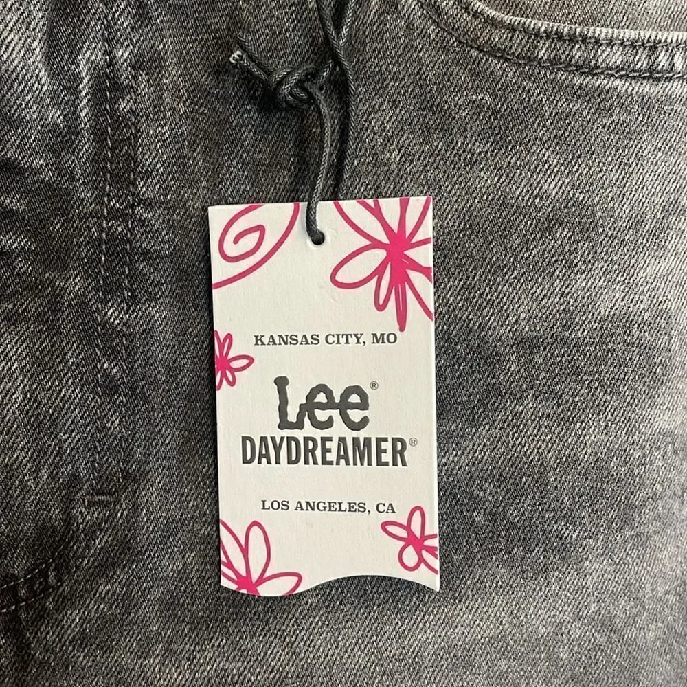 Lee x Daydreamer Women's High Rise 90’s Straight leg Jeans washed black NWT 28